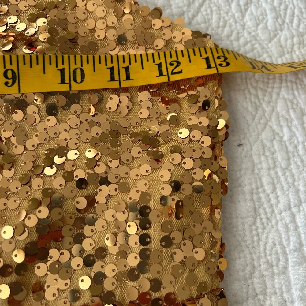 NWT Chictry Halter Neck Sequined Romper Gold Size 8. Open back/zipper. Lined